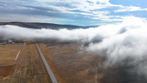 Flight through the Clouds 08 | Mountains | Fog &amp; Low Clouds | 4K Drone Video stock 259858952