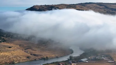 Flight through the Clouds 10 | Mountains | Fog &amp; Low Clouds | 4K Drone Stock Footage 259858972