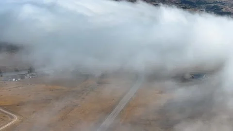 Flight through the Clouds 12 | Mountains | Fog &amp; Low Clouds | 4K Drone Stock Footage 259858913