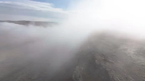 Flight through the Clouds 13 | Mountains | Fog &amp; Low Clouds | 4K Drone Stock Footage 259858924