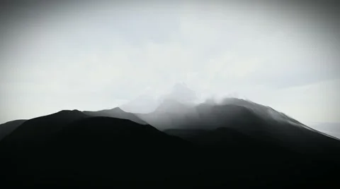 Flight through cloudscape over mountains Stock Footage 45289620