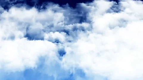 Flight Through Dark Blue Sky Stock Footage 99118942