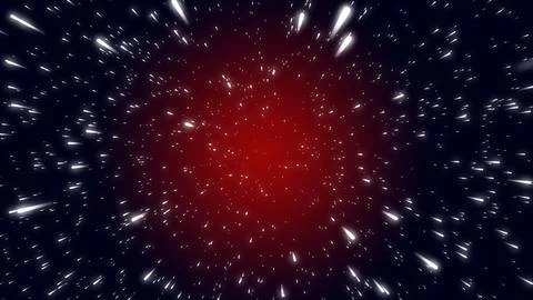 Flight through a field of white particles Stock Illustration