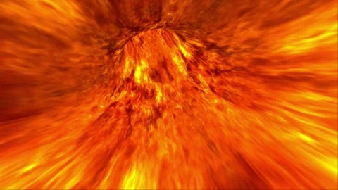 Flight through the fire tunnel Stock Footage 242619381