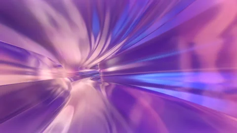 Flight through glossy tunnel in orange blue. 4K Futuristic Loop Animation Stock Footage 264808570