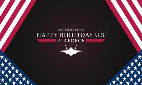 Flight Through History Recognizing the US Air Force Anniversary 스톡 일러스트