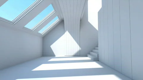 Flight through interior and stairs Video stock 655504