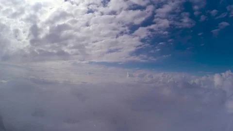 Flight through multi-layered cloud Stock Footage 73995502