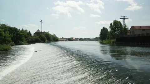 Flight through a natural river bed Stock Footage 159057580