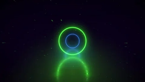 Flight through the neon tunnel. Abstract neon background, flying forward through Video stock 242511702