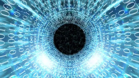 A flight through an optical tunnel. Abstract motion graphics. Stock Footage 263193846