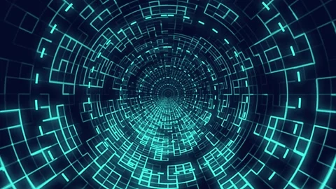 Flight through an optical tunnel. Abstract animation graphics. 스톡 동영상 280706732