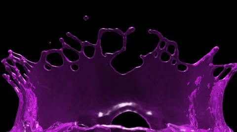 Flight through pink water splash in slow motion, alpha included (FULL HD) Stock Footage 38995298