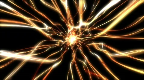 Flight through red burning pipes. Cyberspace abstraction. Stock Footage 694125