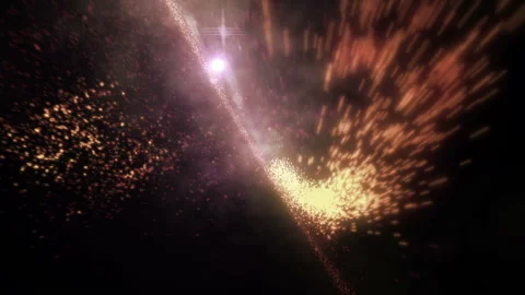 Flight Through A Rough Galaxy - Nice Motion Blur Stock Footage 204741883