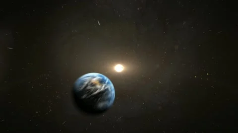 Flight through the solar system to the sun Video stock 11058406