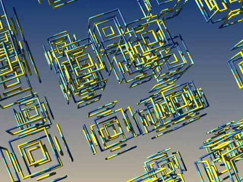 Flight through space Illustrazione stock