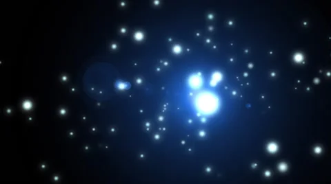 Flight through space, warp speed and lens flare Stock Footage 49459779