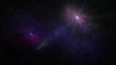 Flight Through Stars In Deep Space Stock Footage 72473724