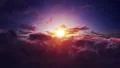 Flight through the sunset clouds. Easy to loop. 4k or 4k+ Resolution