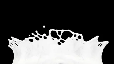 Flight through white paint splash in extreme slow motion, with alpha (FULL HD) Stockbeeldmateriaal 38833785