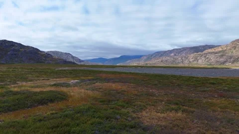 Flight Through Wide Open Valley Aerial View 4K 스톡 동영상 295073030