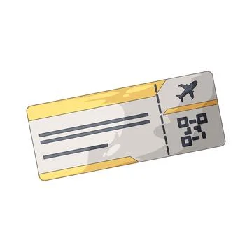 Flight ticket illustration Stock Illustration