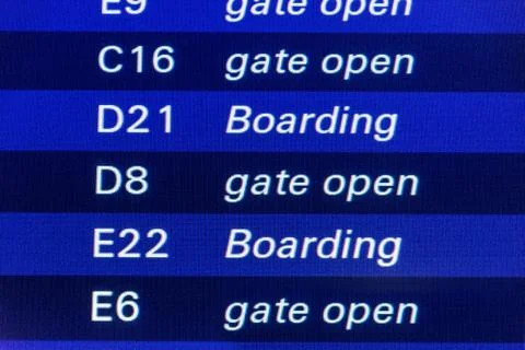 Flight timetable Stock Photos