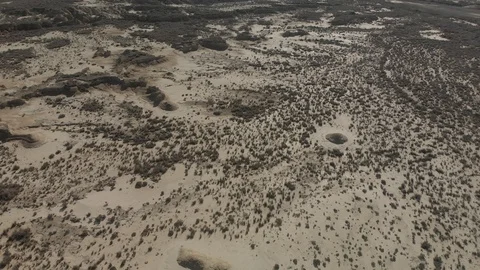 Flight to Top Down Desert Bardenas Reales Video stock 103318875