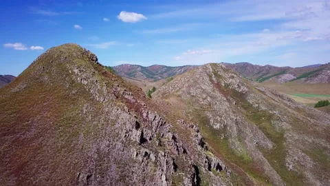 Flight to the top of the mountain, part 3 Stock Footage 166483374