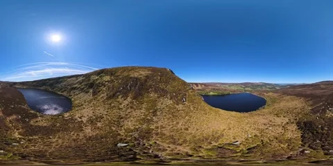 Flight towards Eagles Crag Stock Footage 344047590