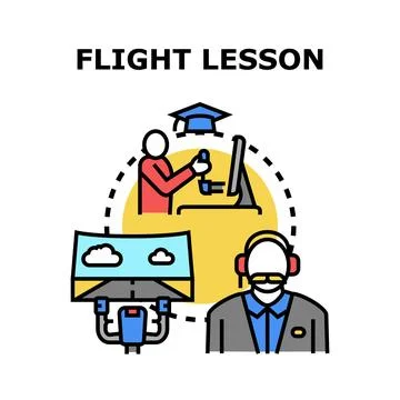 Flight training education using flight simulator technology 库存插图