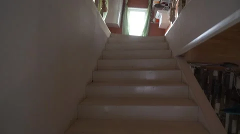 Flight in the Turned Psychodelic Interior of the House Up-Down Stock Footage 64921774