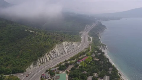 Flight under coast Vídeo Stock 94723318