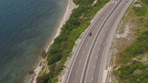 Flight under coast 스톡 동영상 94723910