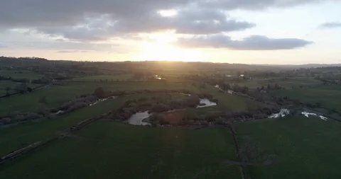 Flight in the valley Stock Footage 108698170