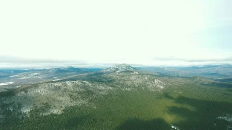 Flight to the valley of the Ural Mountains Video stock 119950591