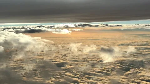 In Flight View of Nice Cloud Formations  Stock Footage