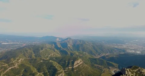 Flight, the view from the top of the mountains Stock Footage 97391308