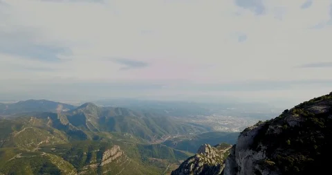 Flight, the view from the top of the mountains Stock Footage 97391408