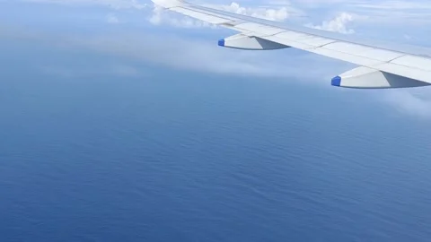 Flight View from Window At Andaman and Nicobar Islands  - HD(4K video) Stock Footage 232852549