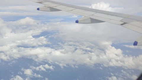 Flight View from Window At Andaman and Nicobar Islands  - HD(4K video) Stock Footage 232852564