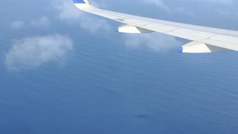 Flight View from Window At Andaman and Nicobar Islands  - HD(4K video) Stock Footage 232943338