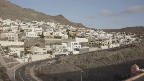 Flight from the villa. Playa de Las Americas 3 Stock Footage 128233897