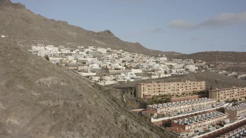 Flight from the villa. Playa de Las Americas 2 Stock Footage 128233964