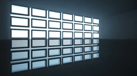 Flight of the virtual camera placement Stock Footage 24832368