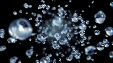 Flight water bubble loopable background Stock Footage 74872410