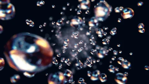 Flight water bubble loopable background 스톡 동영상 74927984