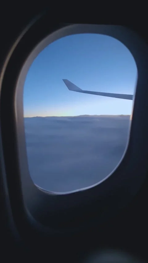 Flight, window view Stock Footage 342019085