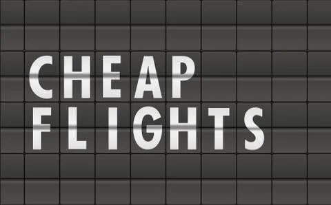 Flightboard Cheap Flights Stock Illustration